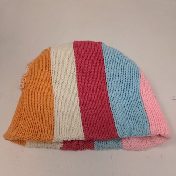 Mudd Headwear Girls Cable Knit Beanie Hat Multi Striped OSFA - Picture 8 of 11